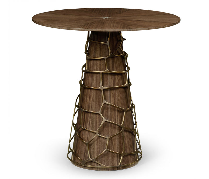 JC Modern - Langkawi Collection - 40" Circular Natural Walnut Bar Table