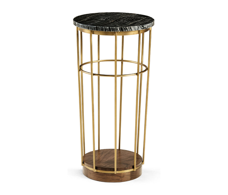 JC Modern - Langkawi Collection - Brass & Marble Round Side Table