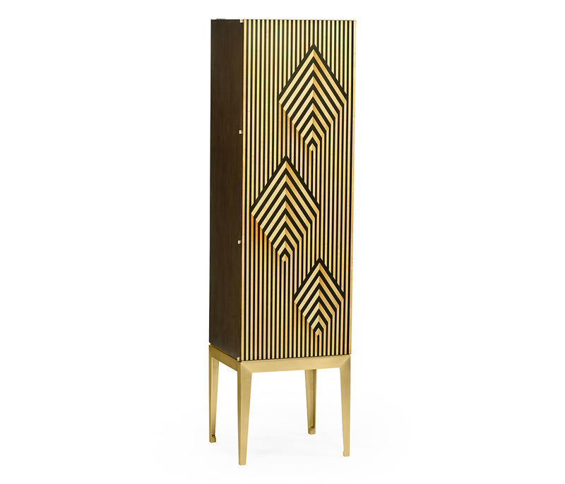 JC Modern - Op Art Collection - Op Art Diamond Bright Satinwood Left Storage Cabinet