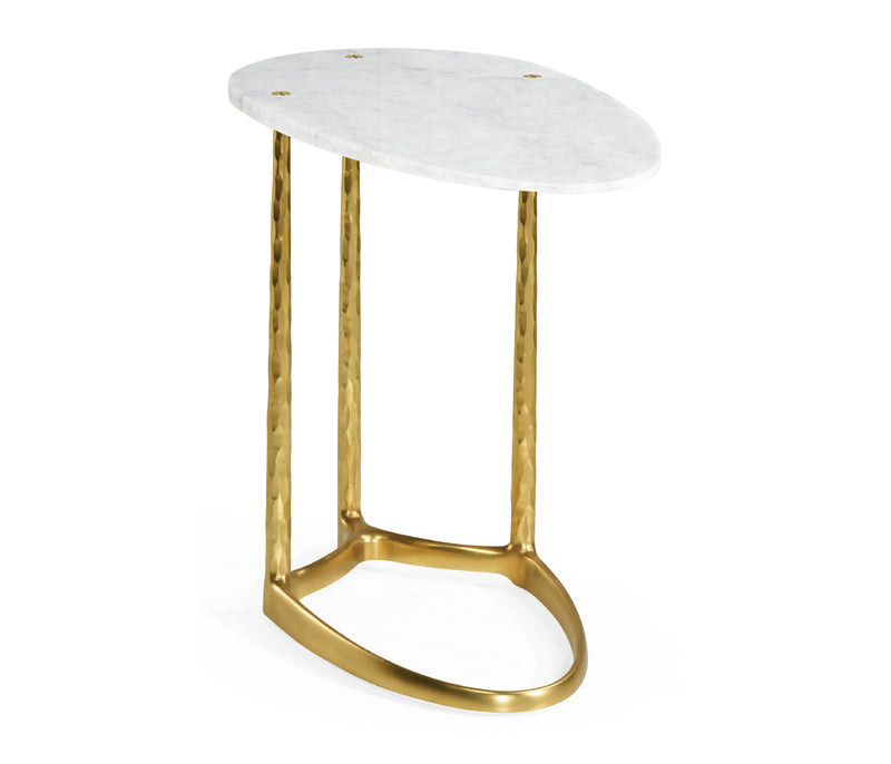 JC Modern - Fusion Collection - Fusion Brass Sofa Table with Marble Top