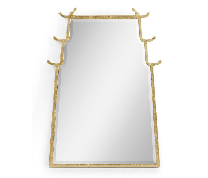 JC Modern - Indochine Collection - Asian Fusion Dorado Bronze Hanging Mirror