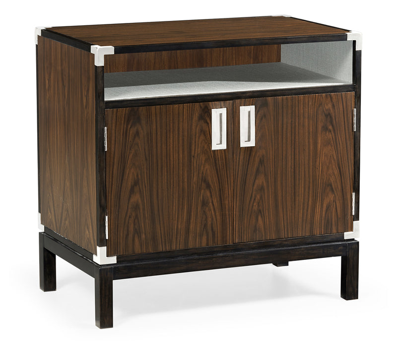 JC Modern - Campaign Collection - Campaign Style Dark Santos Rosewood Bedside Cabinet