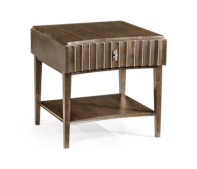 JC Modern - Gatsby Collection - Gatsby Reeded End Table with Shelf