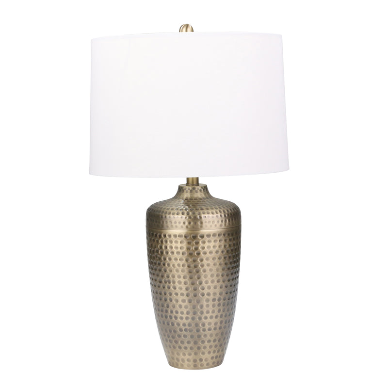 METAL 28" DIMPLED TABLE LAMP, BRASS TONE | 50073-01