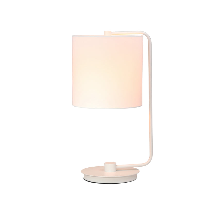 METAL TABLE LAMP 21", WHITE