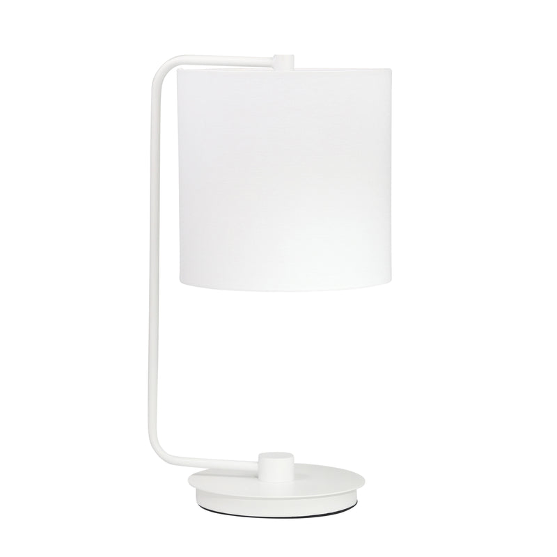 METAL TABLE LAMP 21", WHITE