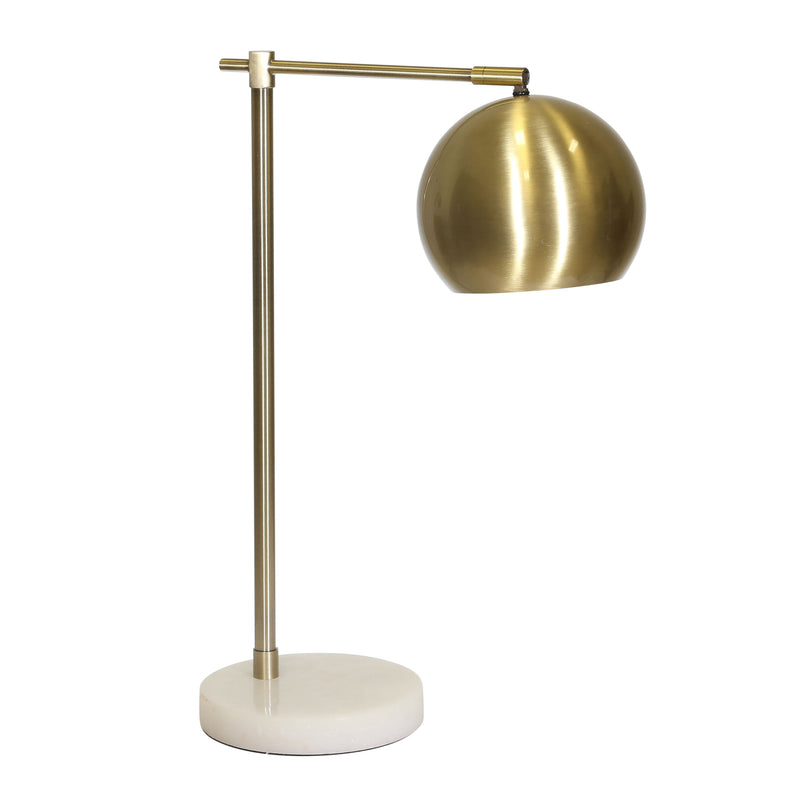 METAL ROUND TASK TABLE LAMP 22", GOLD