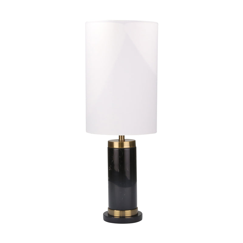 MARBLE BASE 32" TABLE LAMP, BLACK