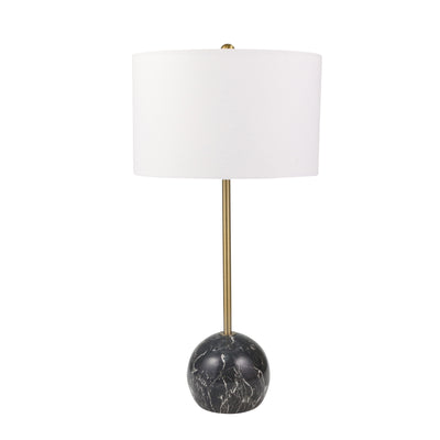 RESIN 32" BALL BASE TABLE LAMP, GOLD/BLACK - KD