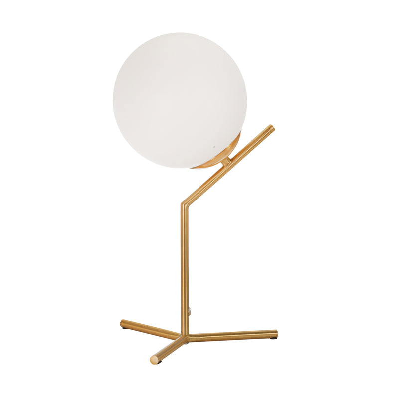 GLASS 22" ORB TABLE LAMP, GOLD