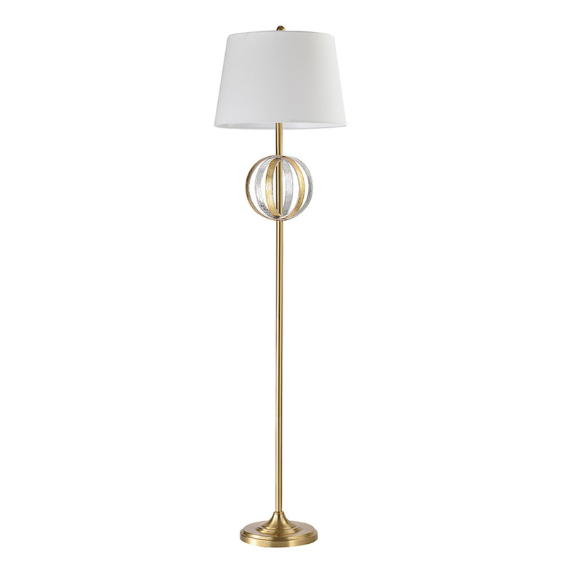 METAL FLOOR LAMP
WITH GOLD LEATHER | 50798-03