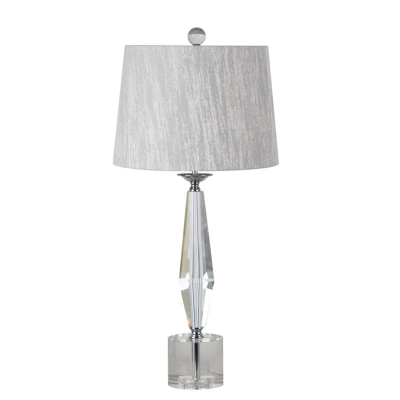 CRYSTAL 29" TABLE LAMP, CLEAR