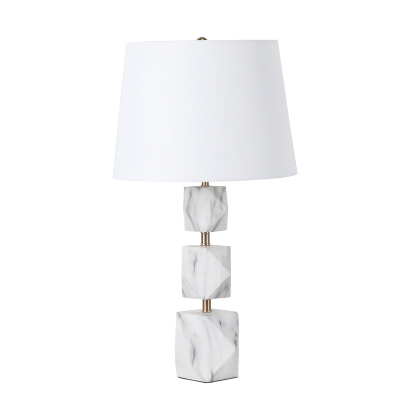 POLY 23" 3 TIER ABSTRACT TABLE LAMP, MULTI