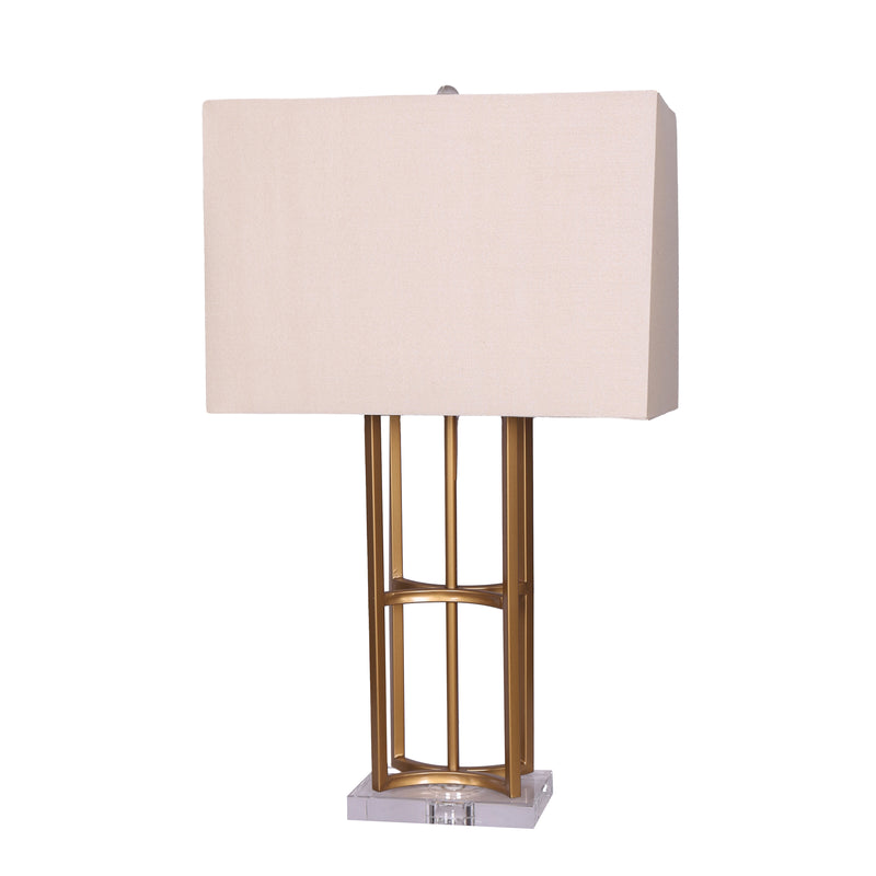METAL 28" ABSTRACT TABLE LAMP, GOLD
