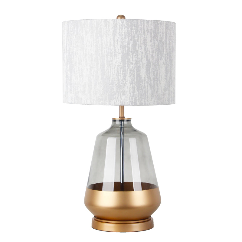 GLASS 26" URN TABLE LAMP, 2 TONE, GOLD