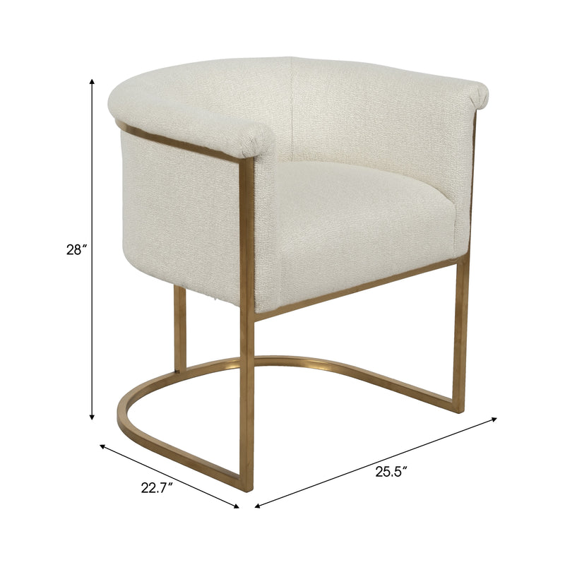 24" Vieira Accent Chair, Beige