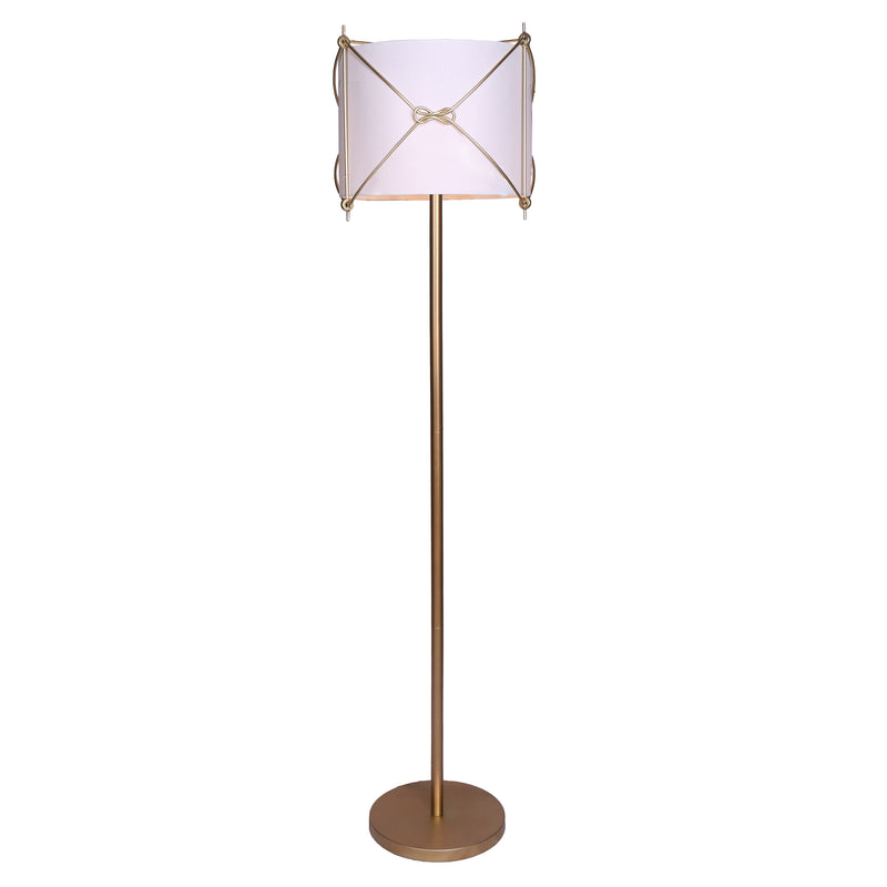 METAL KNOT FLOOR LAMP GOLD LEAF