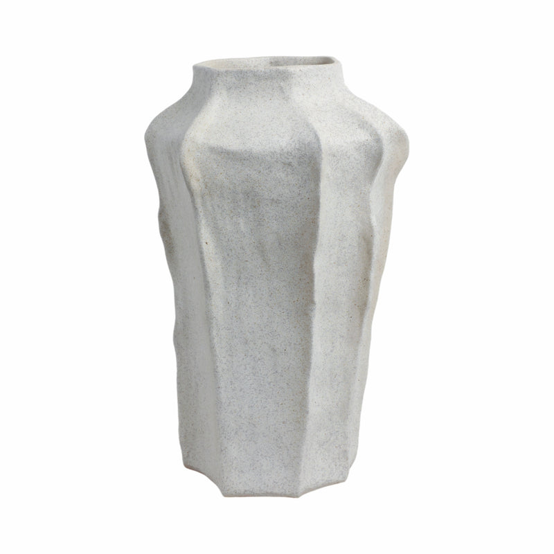 20"DELRIO LARGE PORCELAIN VASE, GRAY