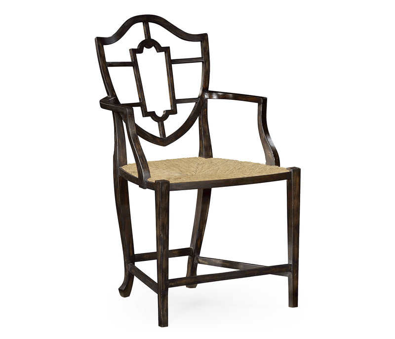 William Yeoward Collected - Uptown Classic - Aveburn Charcoal Wash Arm Chair