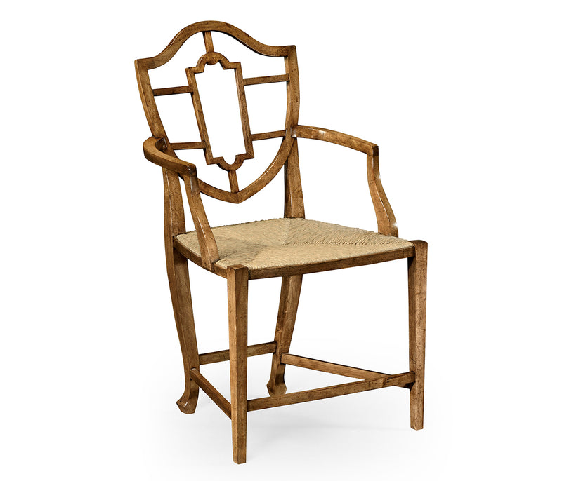 William Yeoward Collected - Uptown Classic - Aveburn Grey Fruitwood Arm Chair