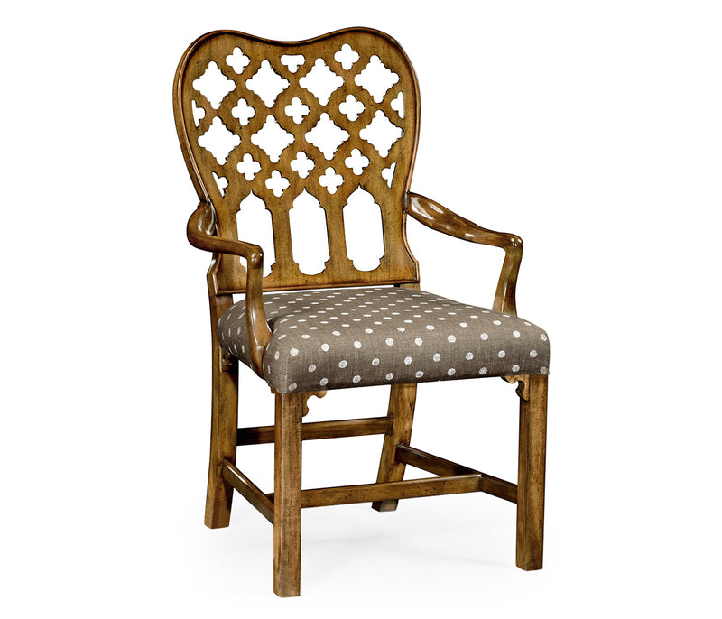 William Yeoward Collected - Uptown Classic - Kingsley Grey Fruitwood Arm Chair