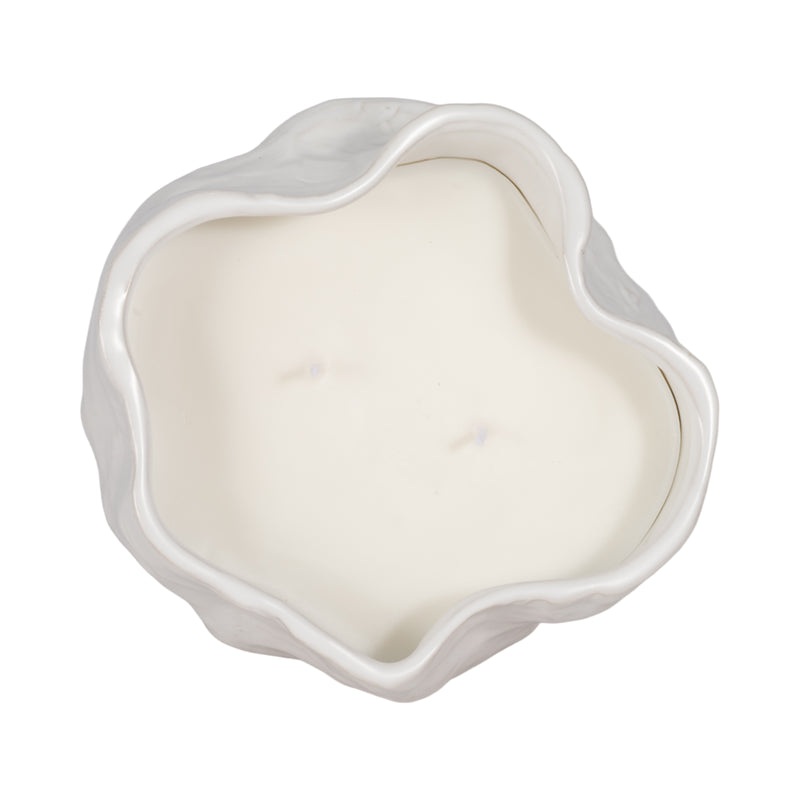 20oz Citro Candle Wavy Bowl, White