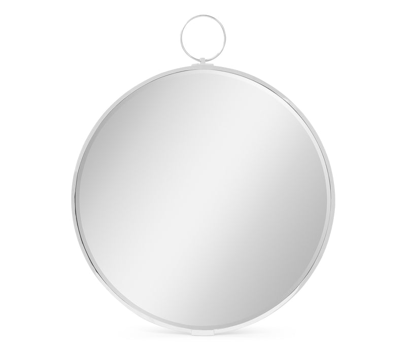 William Yeoward Collected - Urban Cool - Circular Avalone Stainless Steel Wall Hanging Mirror