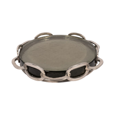 16" Palmas Large Silver Link Tray