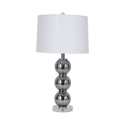 29" Stacked Glass Ball Table Lamp Crystal Base, Sm