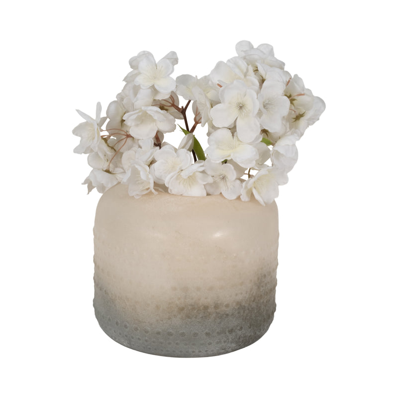 Glass 7" Textured 2-tone Vase,