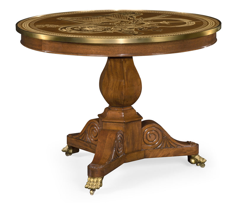 Churchman Collection - Medium Mahogany & Marquetry Left Hall Tilted Top Centre Table