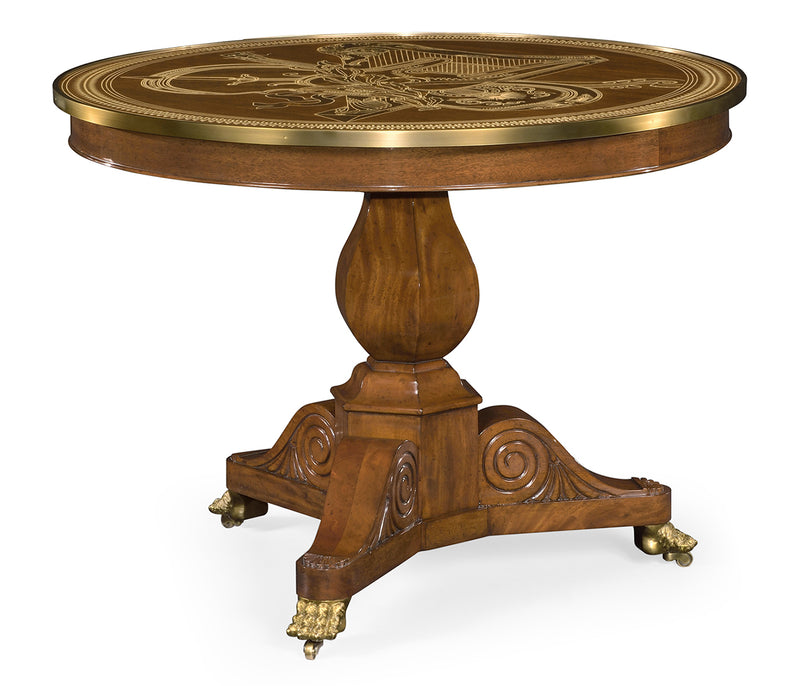 Churchman Collection - Medium Mahogany & Marquetry Right Hall Tilted Top Centre Table