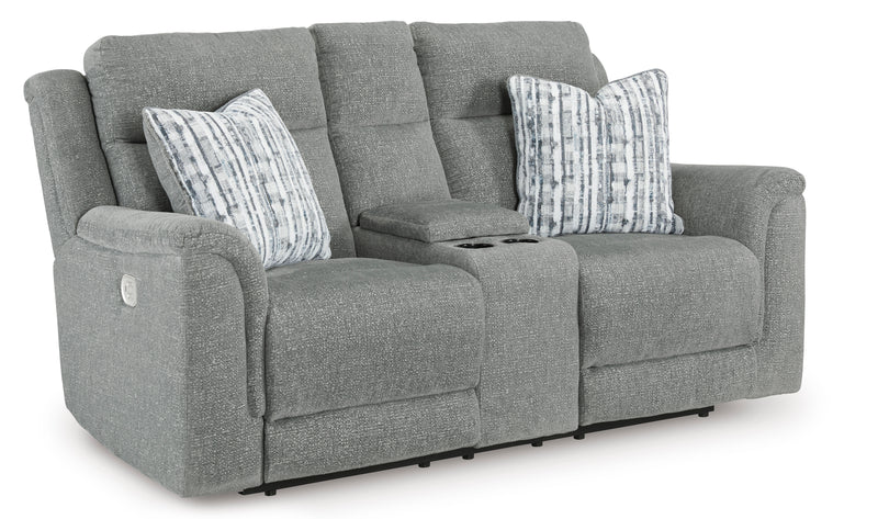 Overflow Power Reclining Loveseat with Console