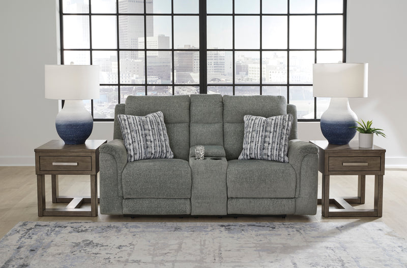 Overflow Power Reclining Loveseat with Console