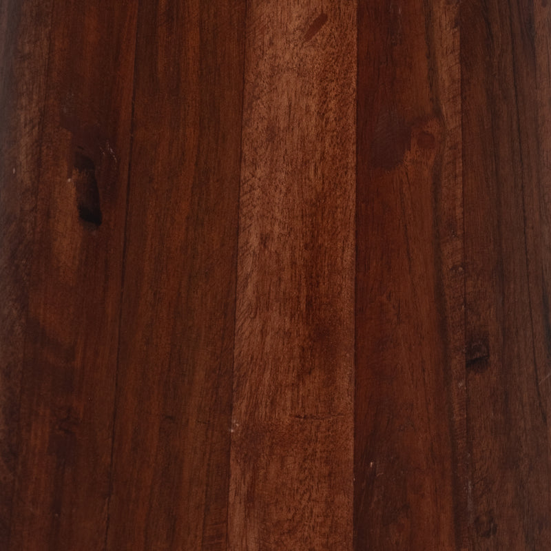 WOOD,16"DX23"H PILLAR SHAPED SIDE TBLE,LT BROWN KD