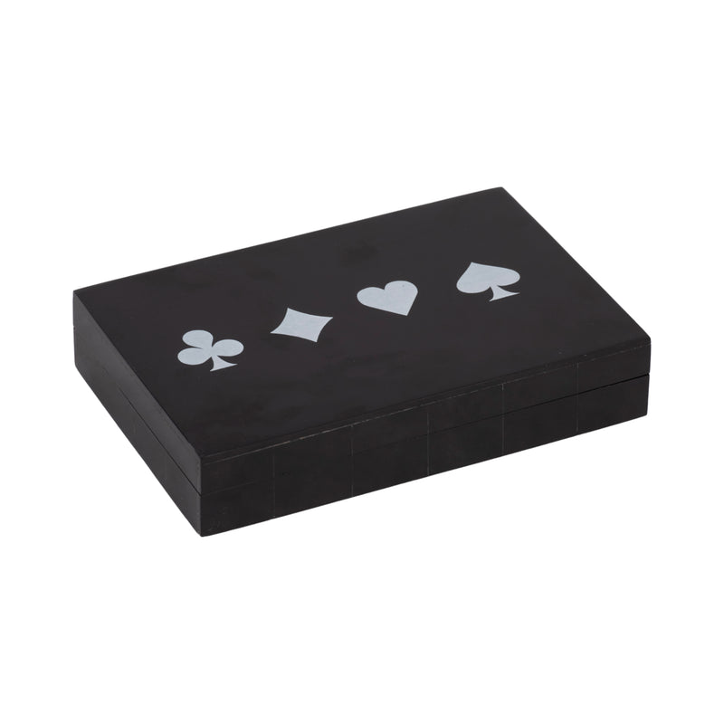 7" Cards & Dice Box, Black/white