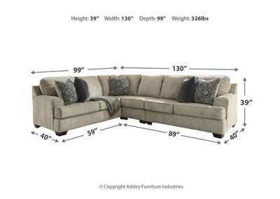 Bovarian 3-Piece Sectional (325.12cm)