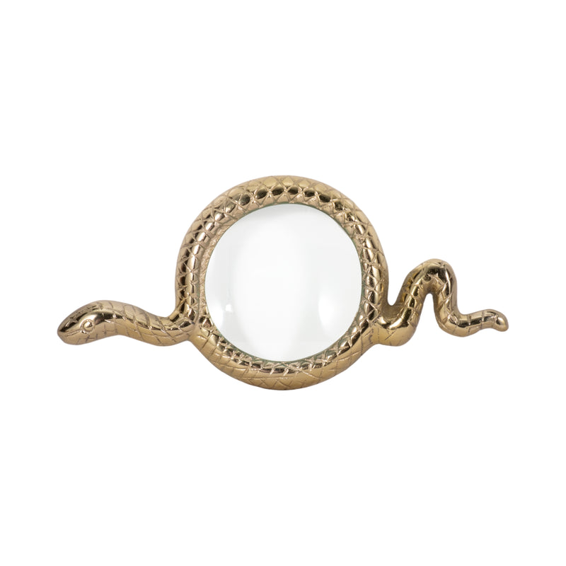 9" Snake Magnifying Glass, Gold