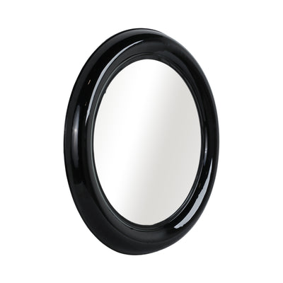 METAL 36" ROUND MIRROR, BLACK