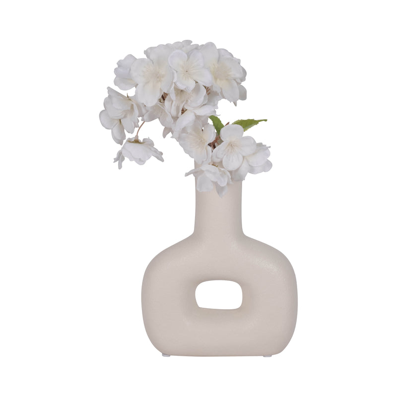 DOL, 8" OPEN CUT VASE, COTTON