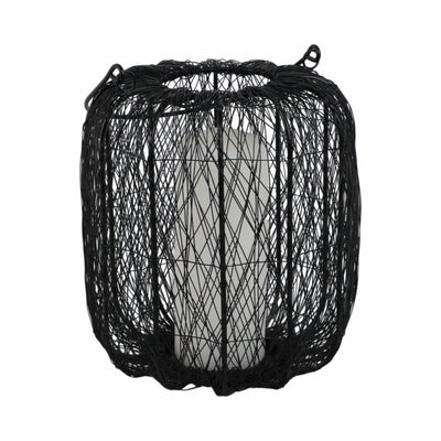 METAL, 10"H WIRE LANTERN, BLACK