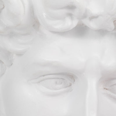 Resin, 13" Greek God Head W/gum, White