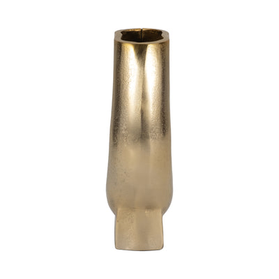 10" Nadia Metal Oval Vase, Gold