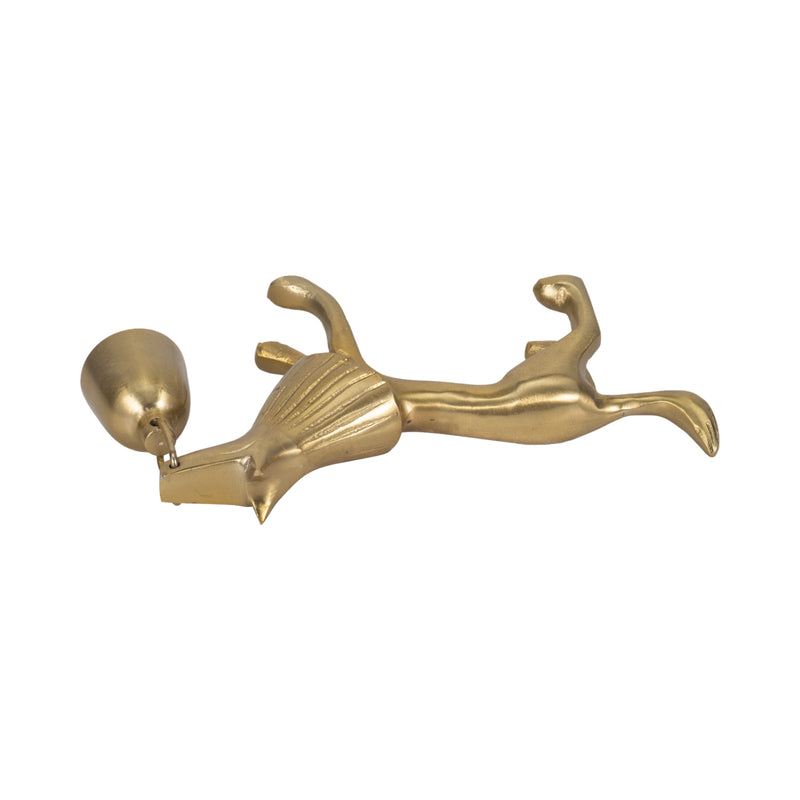 9" Lion Candle Snuffer, Gold