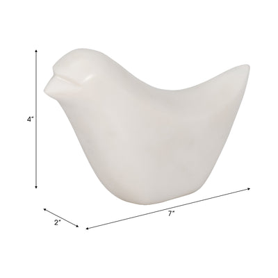 Marble, 7" Bird, White