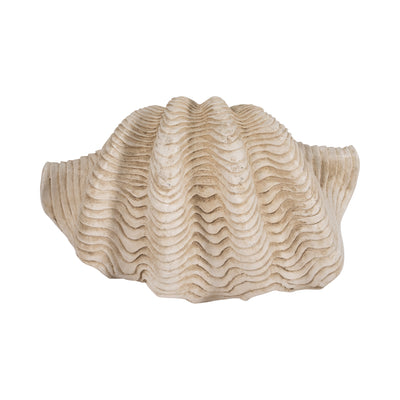 16" Pearlized Clam Shell Bowl, Ivory