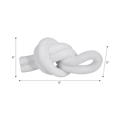 9" Loop Knot Object, White