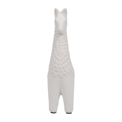 Clay, 11" Standing Llama, Ivory