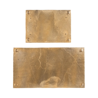 S/2 14/21" Rada Gold Link Trays