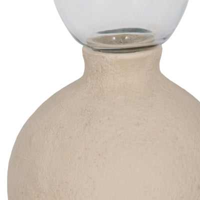 Ecomix/glass, 13" Vase, Ivory